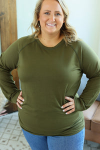 Kayla Lightweight Pullover - Olive