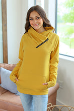 Load image into Gallery viewer, Classic ZipCowl Sweatshirt - Mustard