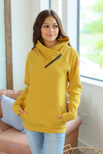 Load image into Gallery viewer, Classic ZipCowl Sweatshirt - Mustard