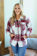 Load image into Gallery viewer, Norah Plaid Shacket - Red and Navy Mix