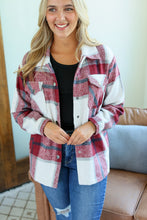 Load image into Gallery viewer, Norah Plaid Shacket - Red and Navy Mix