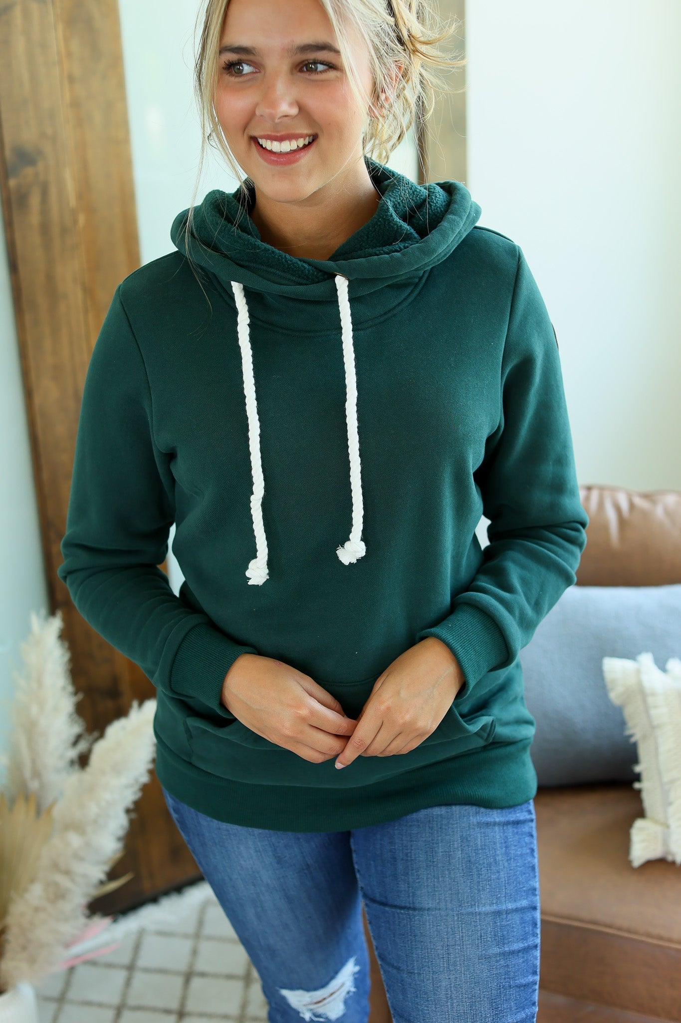 Lauren Hoodie - Forest Green