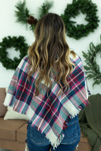 Load image into Gallery viewer, Blanket Scarf - Magenta and Green Plaid