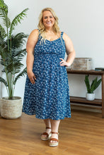 Load image into Gallery viewer, Cassidy Midi Dress - Blue Floral Mix