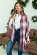 Load image into Gallery viewer, Fringe Plaid Scarf - Berry