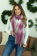 Load image into Gallery viewer, Fringe Plaid Scarf - Berry