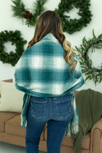 Load image into Gallery viewer, Fringe Plaid Scarf - Teal