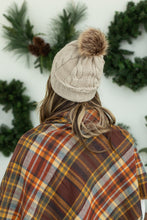 Load image into Gallery viewer, Carly Cable Knit Beanie - Tan