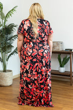 Load image into Gallery viewer, Millie Maxi Dress - Black and Red Tropical