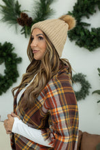 Load image into Gallery viewer, Bella Braid Beanie - Cream