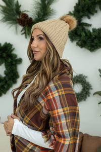 Bella Braid Beanie - Cream