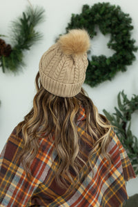 Bella Braid Beanie - Cream