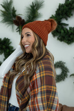 Load image into Gallery viewer, Bella Braid Beanie - Rust