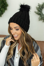 Load image into Gallery viewer, Morgan Micro Braid Beanie - Black