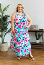 Load image into Gallery viewer, Sydney Scoop Dress - Aqua Floral