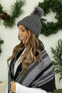 Morgan Micro Braid Beanie - Charcoal