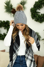 Load image into Gallery viewer, Carly Cable Knit Beanie - Gray