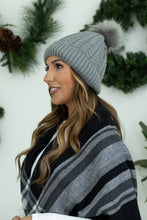Load image into Gallery viewer, Bella Braid Beanie - Grey