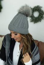 Load image into Gallery viewer, Bella Braid Beanie - Grey