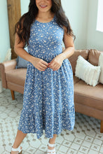 Load image into Gallery viewer, Bailey Dot Dress - Denim Blue Floral