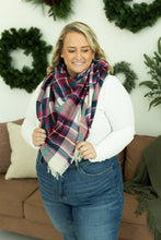 Load image into Gallery viewer, Blanket Scarf - Magenta and Green Plaid