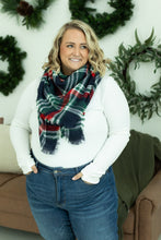 Load image into Gallery viewer, Blanket Scarf - Blue, Red and Green Plaid
