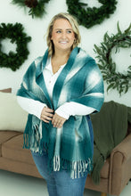 Load image into Gallery viewer, Fringe Plaid Scarf - Teal