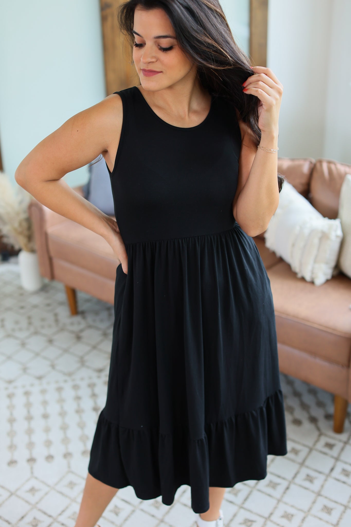 Bailey Dot Dress - Black