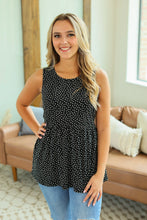 Load image into Gallery viewer, Ruffle Tank - Black Dash