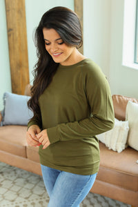 Kayla Lightweight Pullover - Olive