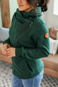 Quinn ZipUp Cowl - Evergreen