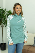 Load image into Gallery viewer, Classic Zoey ZipCowl Sweatshirt - Sage Floral