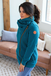 Quinn ZipUp Cowl - Teal