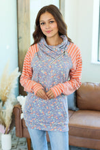 Load image into Gallery viewer, Classic Zoey ZipCowl Sweatshirt - Periwinkle Pattern Mix