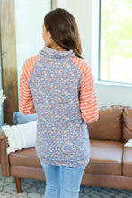 Load image into Gallery viewer, Classic Zoey ZipCowl Sweatshirt - Periwinkle Pattern Mix