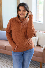 Load image into Gallery viewer, Geometric Button Snap Pullover - Rust