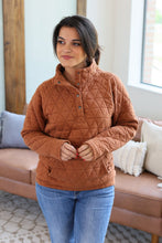 Load image into Gallery viewer, Geometric Button Snap Pullover - Rust