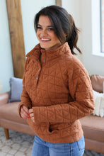 Load image into Gallery viewer, Geometric Button Snap Pullover - Rust