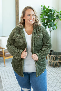 Fleece Shacket - Dark Olive