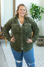 Load image into Gallery viewer, Fleece Shacket - Dark Olive
