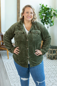 Fleece Shacket - Dark Olive