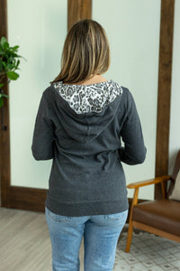 Classic Halfzip - Charcoal with Leopard Accents