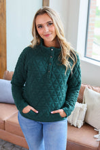 Load image into Gallery viewer, Geometric Button Snap Pullover - Evergreen