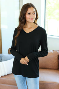 Leah Long Sleeve Top - Black