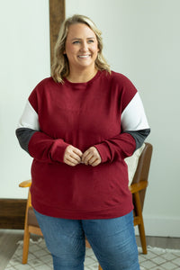 Varsity Pullover - Burgundy