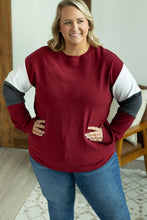 Load image into Gallery viewer, Varsity Pullover - Burgundy