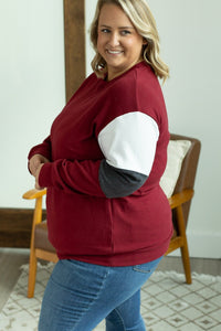Varsity Pullover - Burgundy