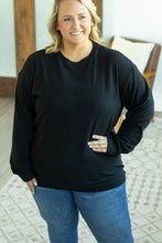 Load image into Gallery viewer, Corrine Ribbed Pullover Top - Black