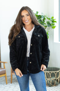 Fleece Shacket - Black
