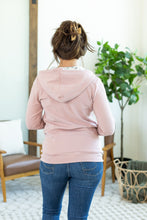 Load image into Gallery viewer, Classic Halfzip Hoodie - Blush with Floral Accent